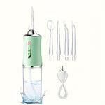 Smart Electric Water Flosser with Precision Pressure Control, 360° Rotating Nozzle - Deep Clean for Teeth & Gums, Replaceable Heads, USB Rechargeable Oral Irrigator for Home & Travel