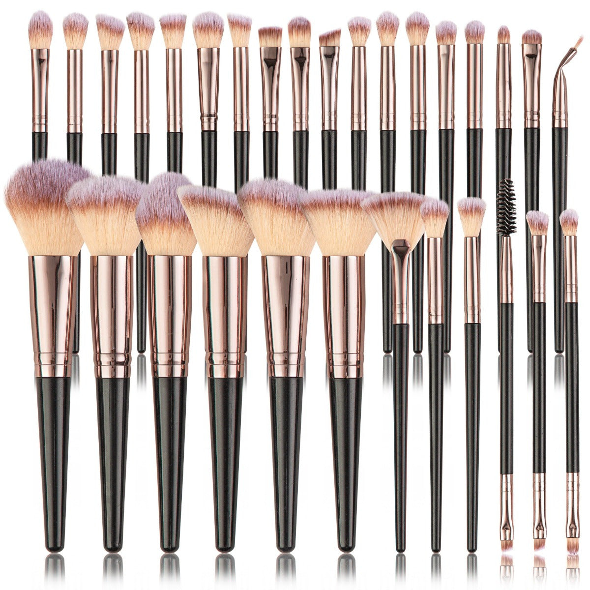30pcs Makeup Brush Set, Soft Synthetic Brushes, Nylon Palm Brush, Suitable for All Skin Types, Foundation, Blush, Eyeshadow, Eyebrow Brush, Lip Brush, Professional and Beginner Set, Easy to Carry, No Fragrance Makeup Tools
