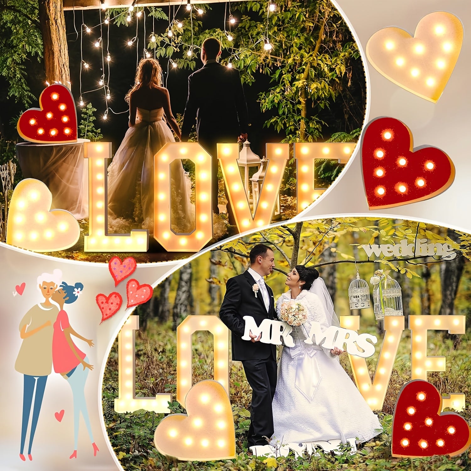 4PCSL Love VE, 3FT Size, Suitable For Indoor And Outdoor Parties Such As Valentine'S Day, Anniversaries, Proposals, Weddings, Love Shows, Etc., Creative DIY