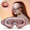 3D Contoured Sleep Mask - Soft Light Blocking Eye Cover with Adjustable Strap for Napping, Travel, Night Shift, Yoga Meditation - Solid Color Sponge Eye Mask, Single Pack (Black/Grey/Pink)