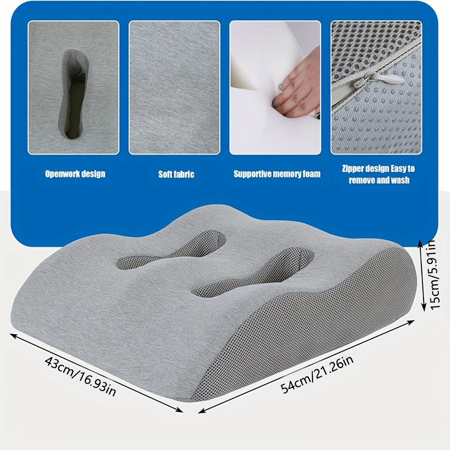 Ergonomic Leg Wedge Pillow for Post-Surgery & Injury Support, Breathable Design for & Improved Circulation, Removable Washable Cover, Mesh Fabric for Ventilation, Double Leg Elevation, Comfortable Rest &