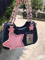 Sweet Denim XINGX One-shoulder Japanese Portable Messenger Bag