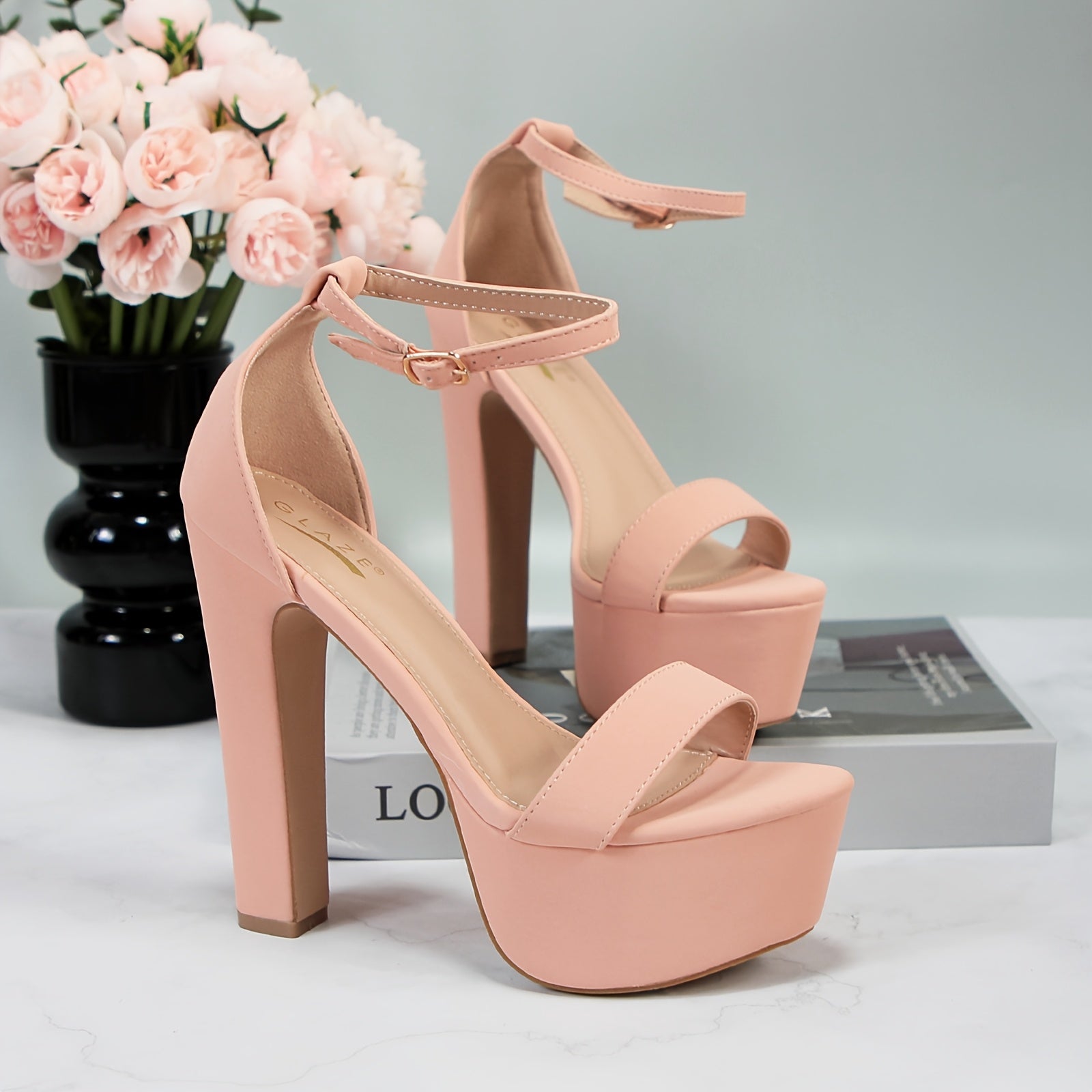 Women'S Platform High-heeled Sandals Thick Waterproof Platform High-heeled Sandals Fashion High-heeled Sandals, Exquisite Fashion, Suitable For Parties, Office Various Occasions