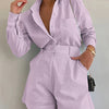 Women'S Elegant Fashion Pantsuit Set, Casual Style, Solid Color, Polyester, Spring/Summer Collection