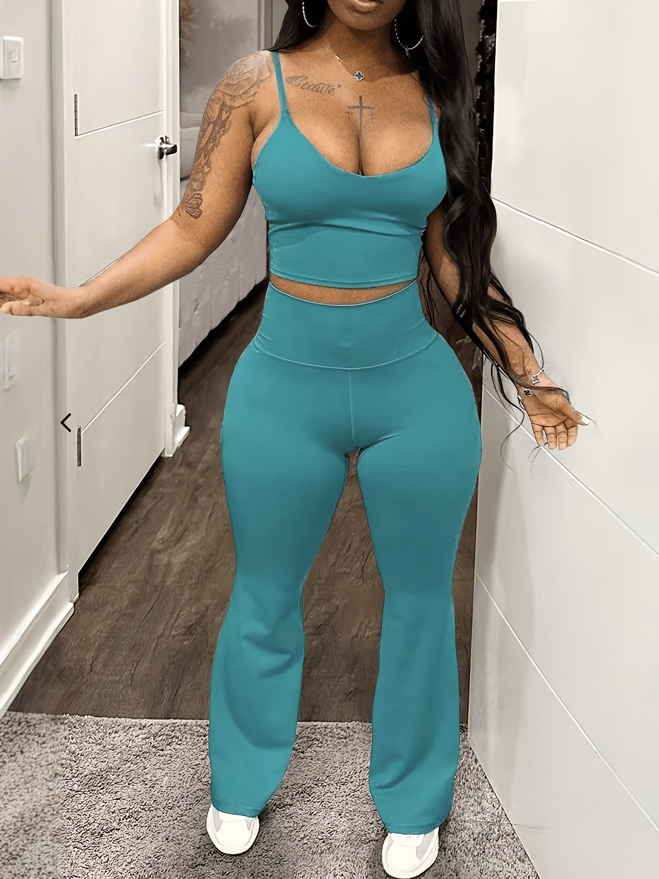 Sexy Bralette and Casual Pants Set