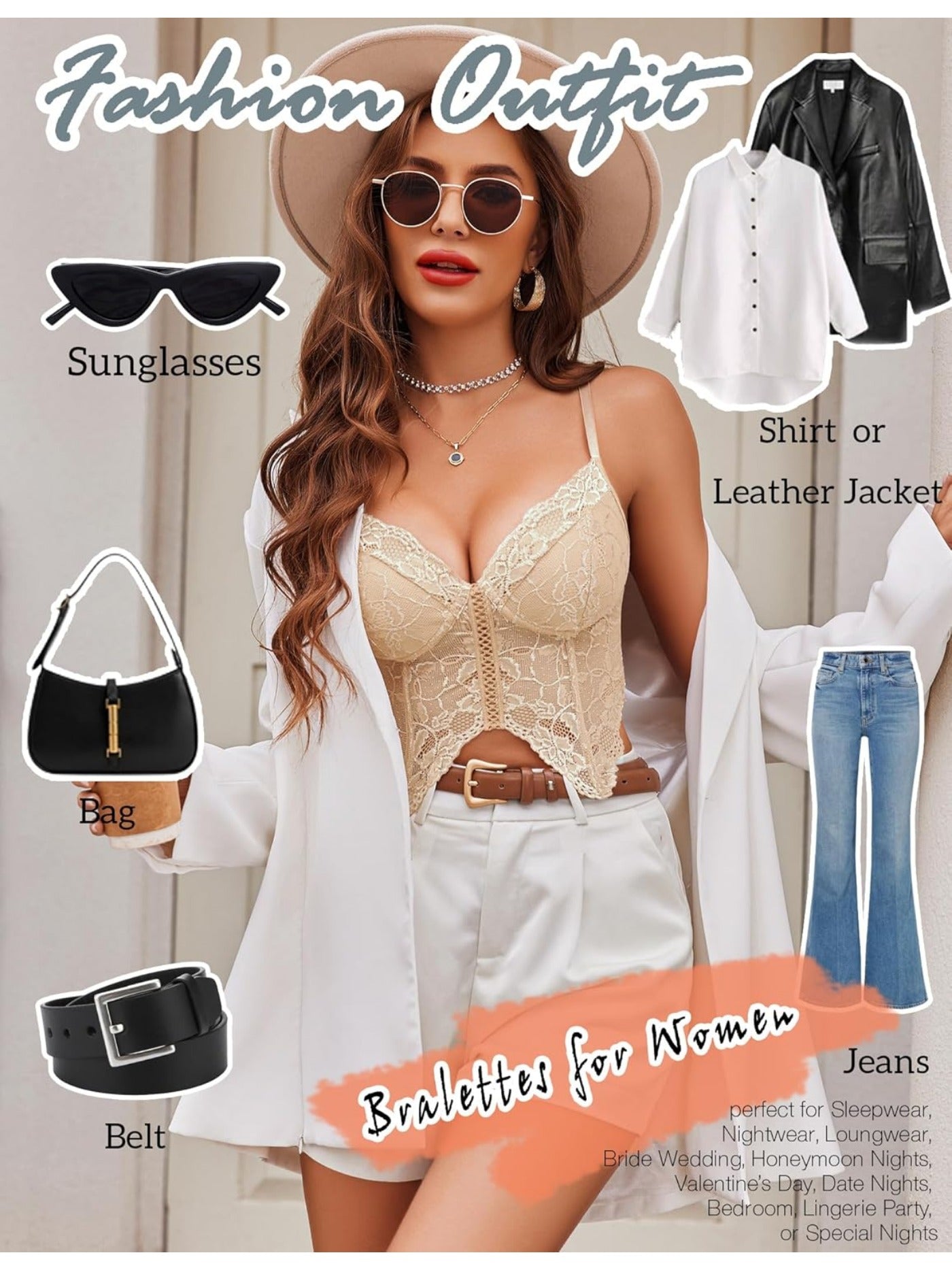Lace Bralettes for Women Y2k Camisole Lingerie Adjustable Strap Crop Top