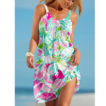 Womens Floral Print Slip Dress