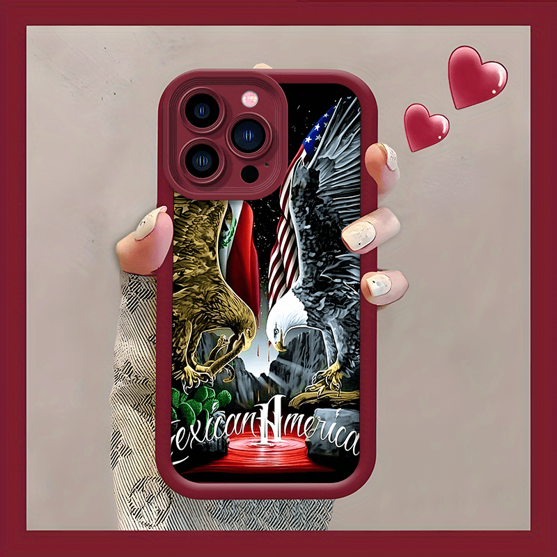 New Cartoon Eagle Phone Cases Designed for The Iphone 14 Pro, Featuring a Lanyard Suitable for All Genders. These High-Quality TPU Soft Silicone Cases Offer Anti-Fall Protection And Serve As Mobile Phone Accessories.