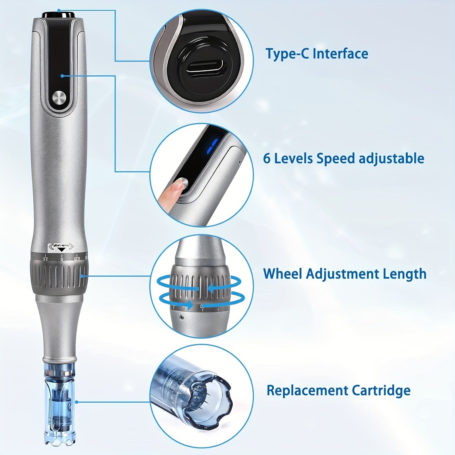 20PCS 0.25MM Replacement Cartridges Included Dr.pen M8S Professional Beauty Pen Skin Care Tool Kit