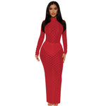 Fashionable Mesh Plaid Dress For Women