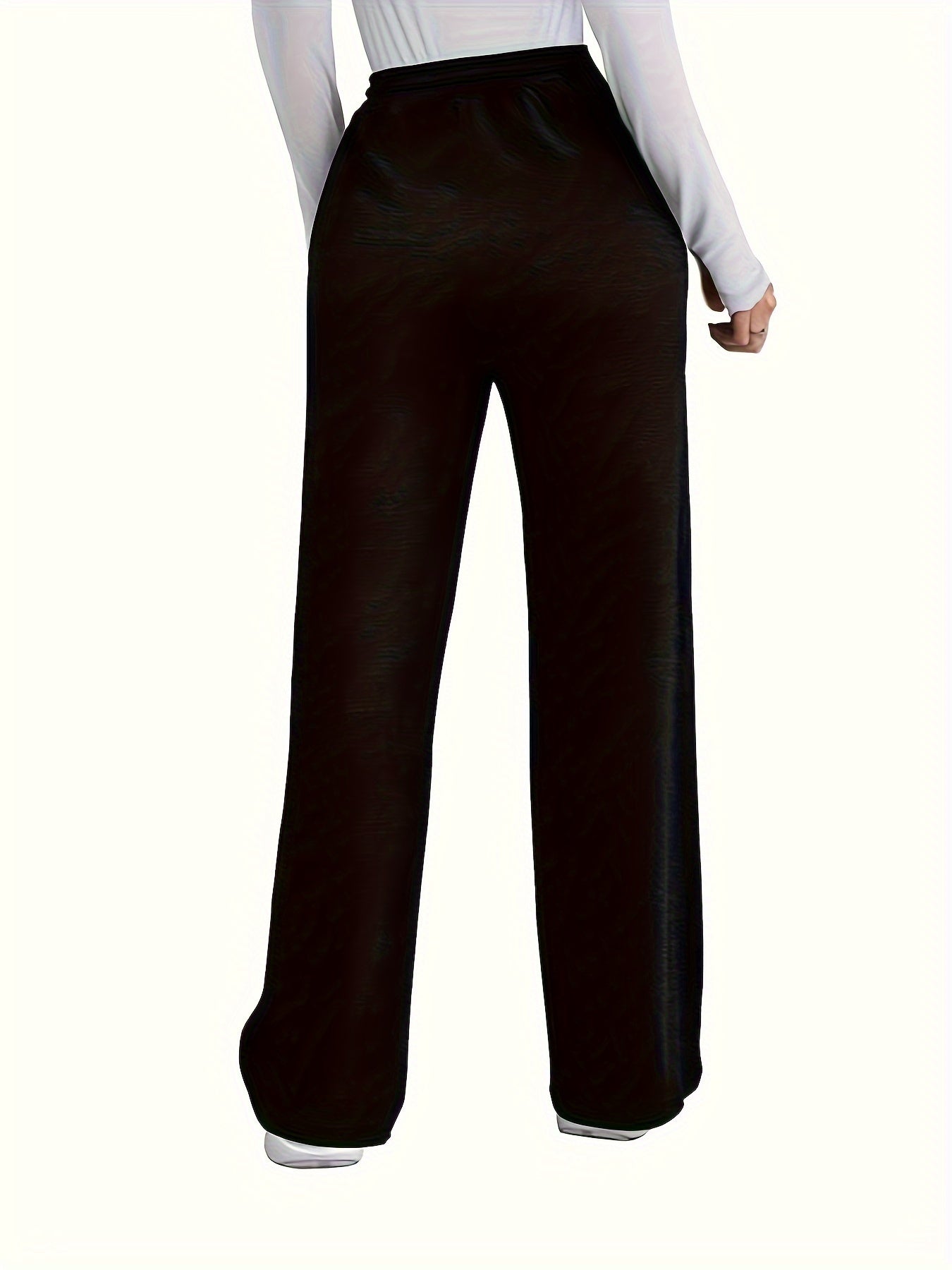 Women's Brown Drawstring Joggers - Casual & Comfy Polyester Sweatpants with Pockets, Mid-Rise, All-Season Wear