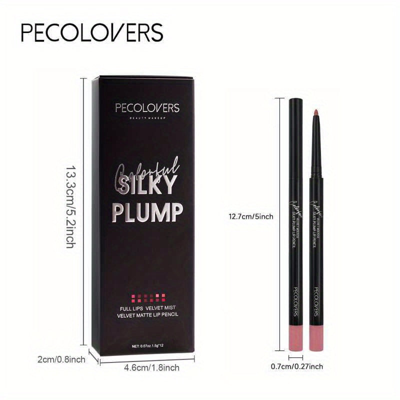 12pcs/Set Multi-Functional Lipliner Pencil Long Lasting Waterproof Lip Eye Brow Cosmetic Makeup Colorful Lip Liner Pens Easter Makeup