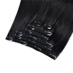 Clip in Hair Extensions Remy Human Hair Clip in Human Hair Natural Straight Clip in Extensions Full Head 7pcs 2.47 oz Long Straight Real Hair