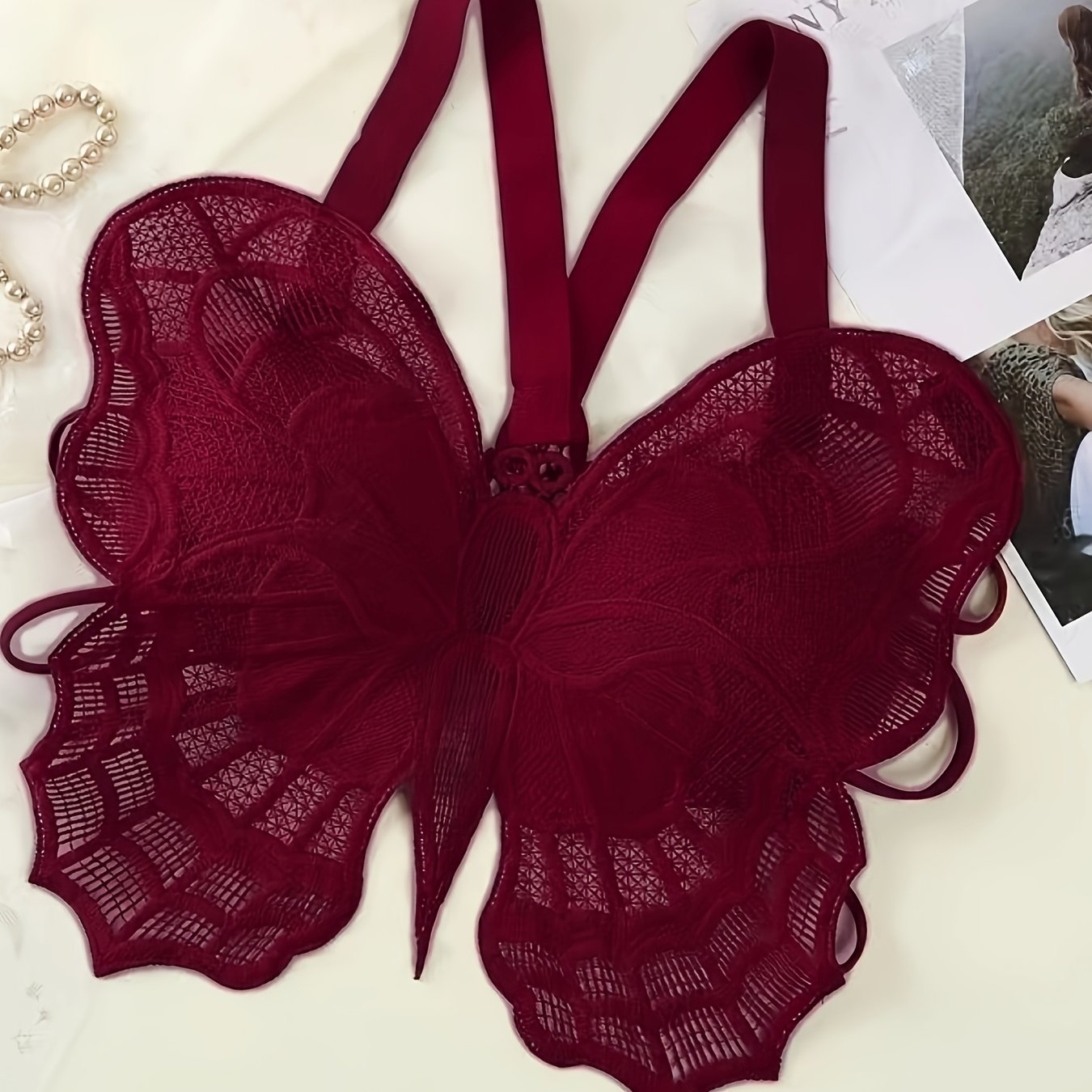Chic Lace Cami Top with Bow Detail - V-Neck, Semi-Sheer Floral Print, Nylon Blend, Perfect for Casual Summer Wear