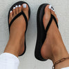 1 Pair Women's Chic Black Flip-Flops - Comfortable Casual Slip-On Beach Slides with Thick EVA Sole, Low Heel, Easy to Clean, Lightweight & Breathable - Perfect for Summer, Beach, Poolside, or Casual Attire, Beach Accessories