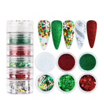 One-piece Bottle Christmas Nail Sequins Glitter Ornament