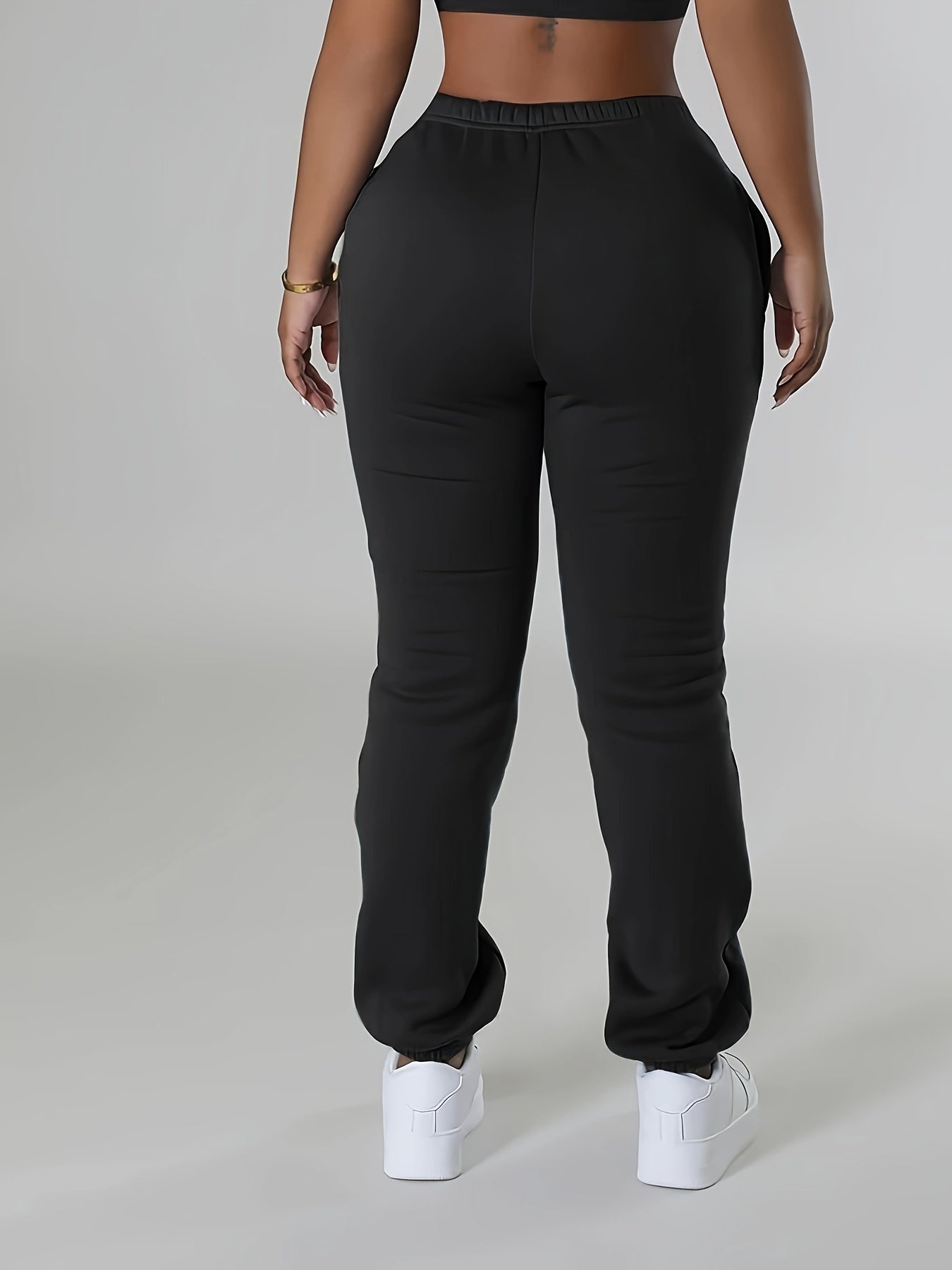 Womens Comfy Drawstring Joggers - Soft & Warm Casual Pants for Autumn/Winter Wear