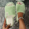 JB Brand Open-Toe Slippers for Women, Cozy Plush Home Footwear for Couples in Spring And Autumn.