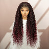 Women'S Anytime Wig, 9x6 Lace Front Synthetic Braided Butterfly Braid Hairpiece, Comfortable Breathable Fashion Daily Wear, Heat Resistant Fiber, Full Top Hair Extension