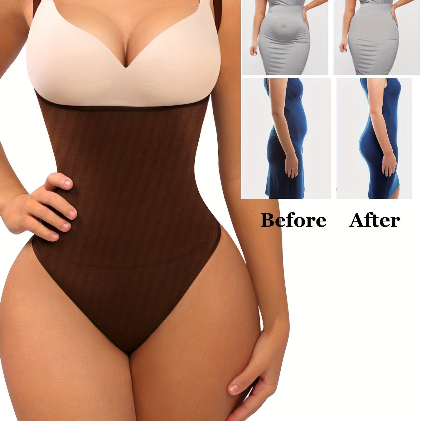 Women's Adjustable Strap Seamless Shaping Panty - Tummy Control, Slimming Body Shaper, Black Nylon-Spandex Blend, Elegant Design, Hand Wash Only, Tummy Control Shapewear