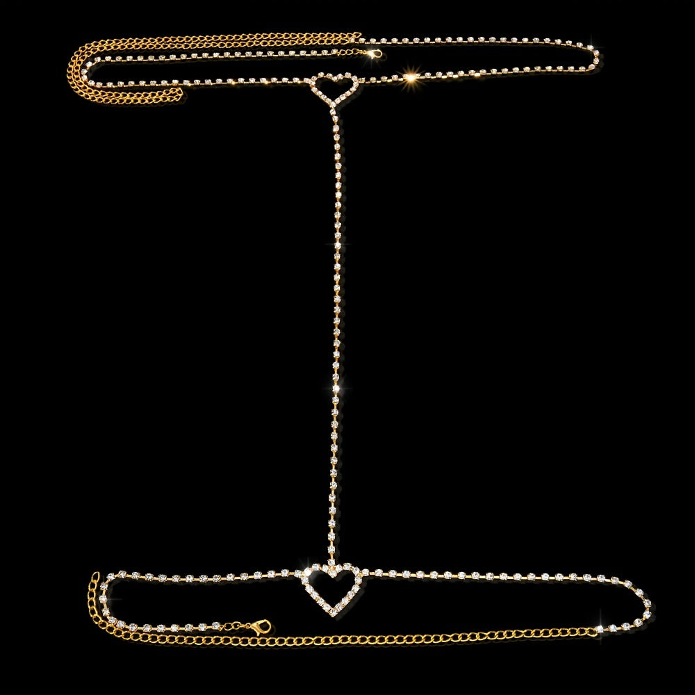 European And American Cross-border Explosion Models, Simple Full Love Leg Chain Waist Chain, Fashionable And Sexy Body Chain For Women