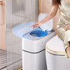 Bathroom Smart Touchless Trash Can - 4 Gallon Automatic Motion Sensor Rubbish Can with Lid Electric Narrow Small Garbage Bin for Kitchen, Office, Living Room, Toilet, Bedroom, RV
