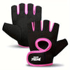 Breathable Sports Gloves with Silicone Non-Slip Palm Matrix, Half Finger Gym Fitness Gloves with Ventilated Back, Durable Polyester Hand Washable Fingerless Cycling Training Gloves - For Men & Women - Suitable for Cycling, Gy