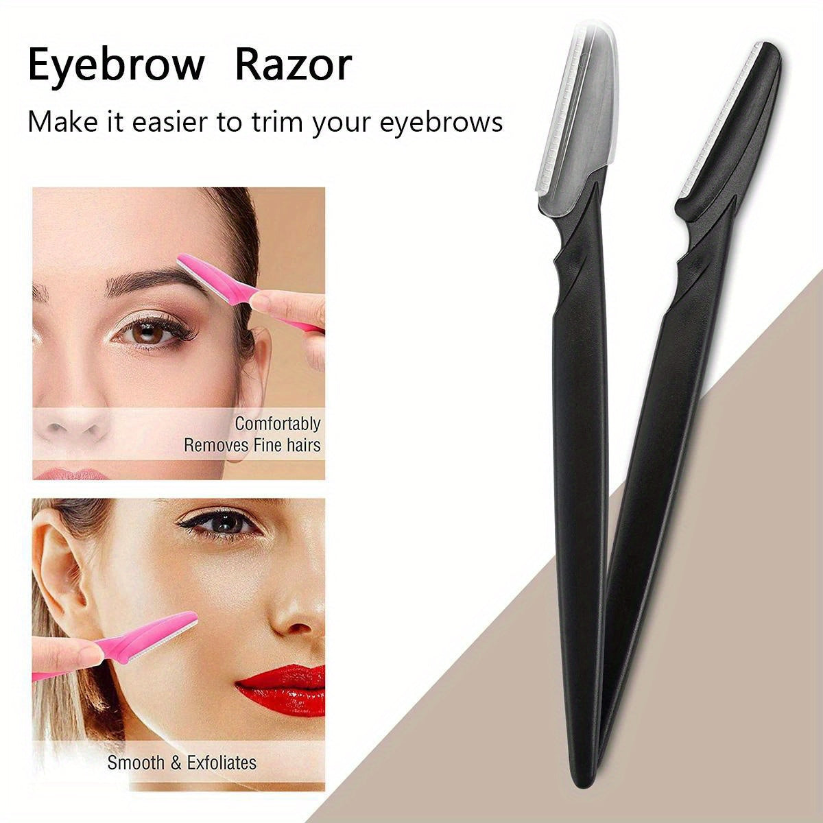 Set of 30pcs Eyebrow Pet Scissors Suit, Stainless Steel Blades, Portable Face Trimmer for Eyebrow Trimming and Hair Removal, Safe Grip Beauty Tools