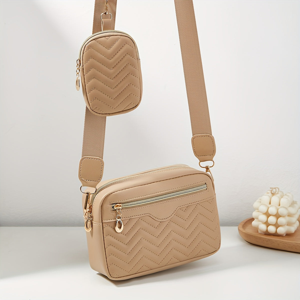 [2pcs Women'S Shoulder Crossbody Bags] Two-Piece Set of Women'S Shoulder Crossbody Bags
