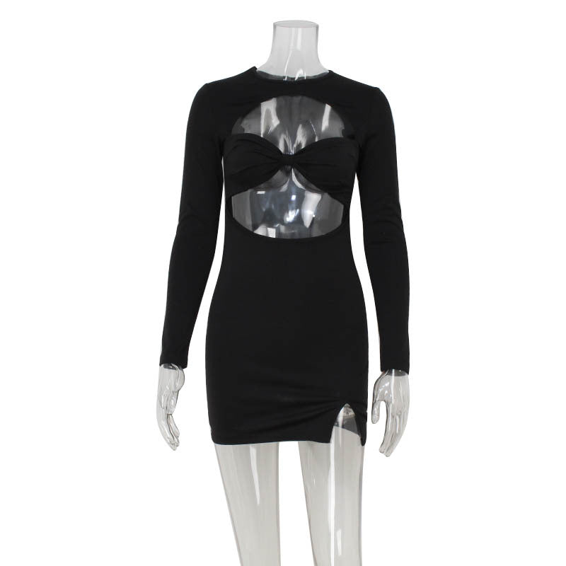 Figure-flattering Long-sleeve Sheath Dress