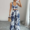 European and American Fashion Tropical Print Casual Vacation Set