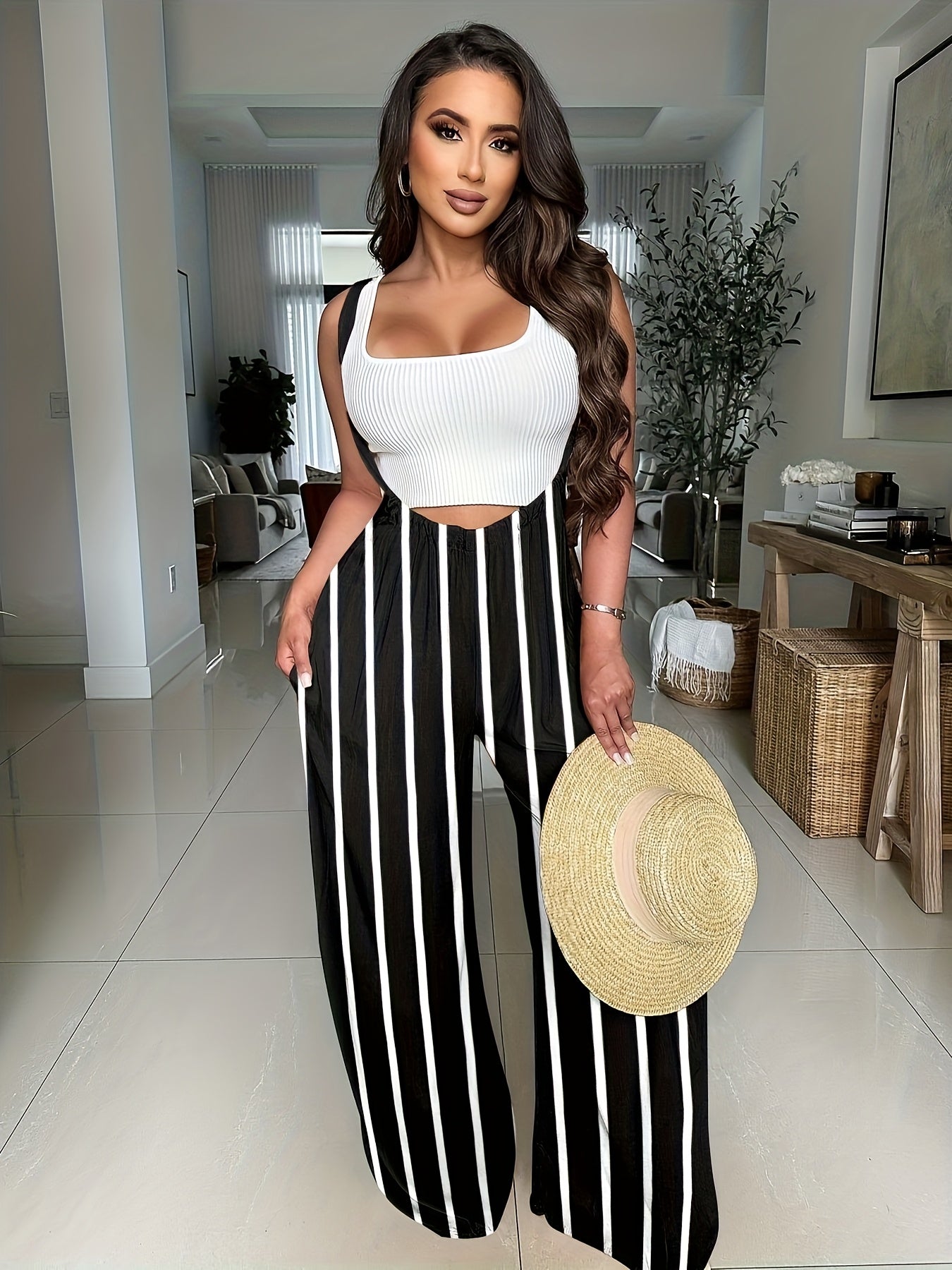 Women's Casual Wide Leg Palazzo Pants - Adjustable Drawstring Waist, Super-Long Length, Loose Fit with Pockets, Machine Washable Lounge & Casual Trousers for All Seasons, Comfortable Clothing | Decorative Drawstring | Soft Te