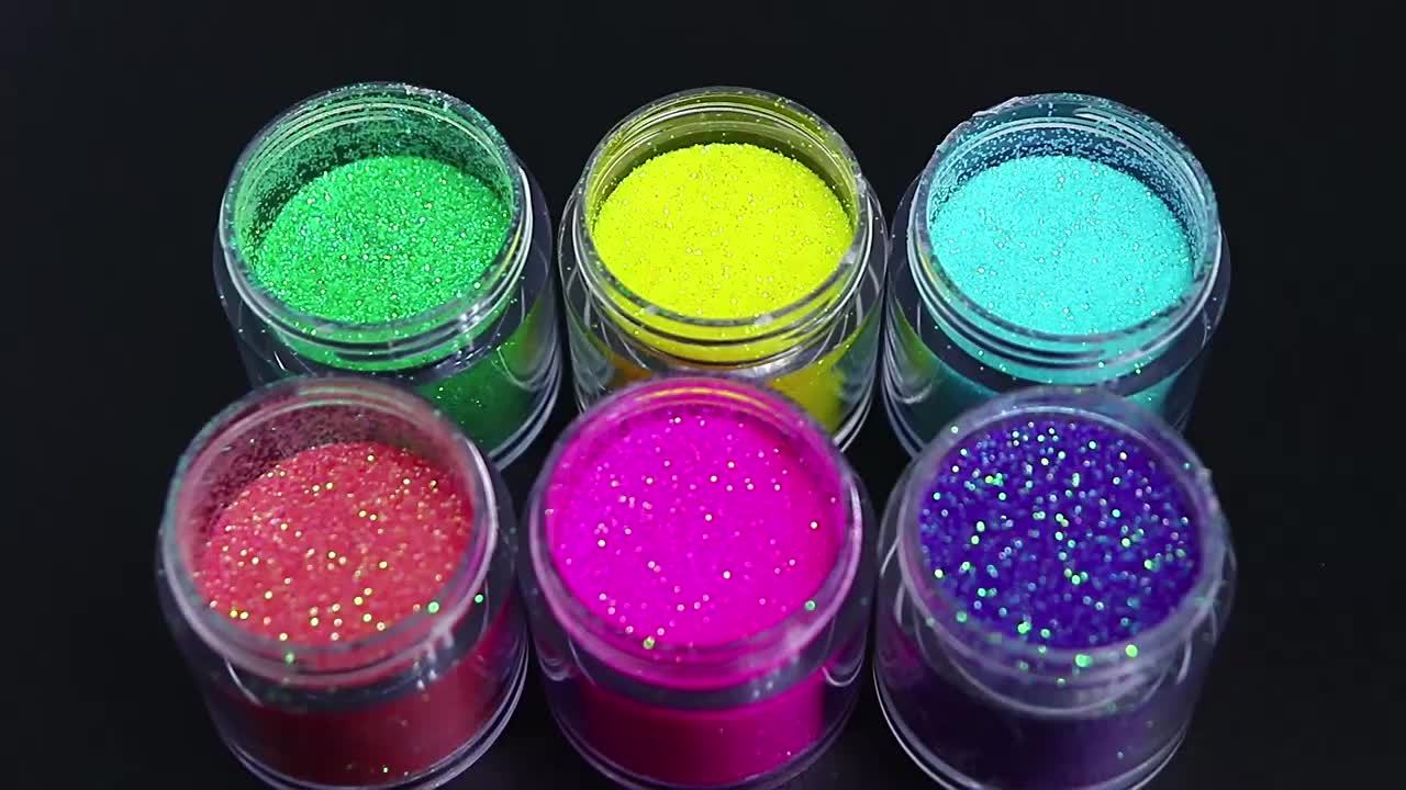 3pcs/Set Bottled Candy Colored Nail Glitter Summer Color 0.2Mm Fine Glitter Powder