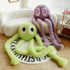 35.4-Inch Giant Plush Octopus Doll Pillow - Cute Long-Legged Stuffed Animal with Expressive Eyes, Soft Polyester Fabric, Green & Purple Options, Perfect for Youngsters' Room Decor, Birthday & Holiday Gifts