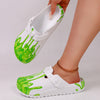 Women's Trendy Tie-Dye & Graffiti Print Clogs - Breathable, Non-Slip EVA Summer Sandals for Beach & Garden