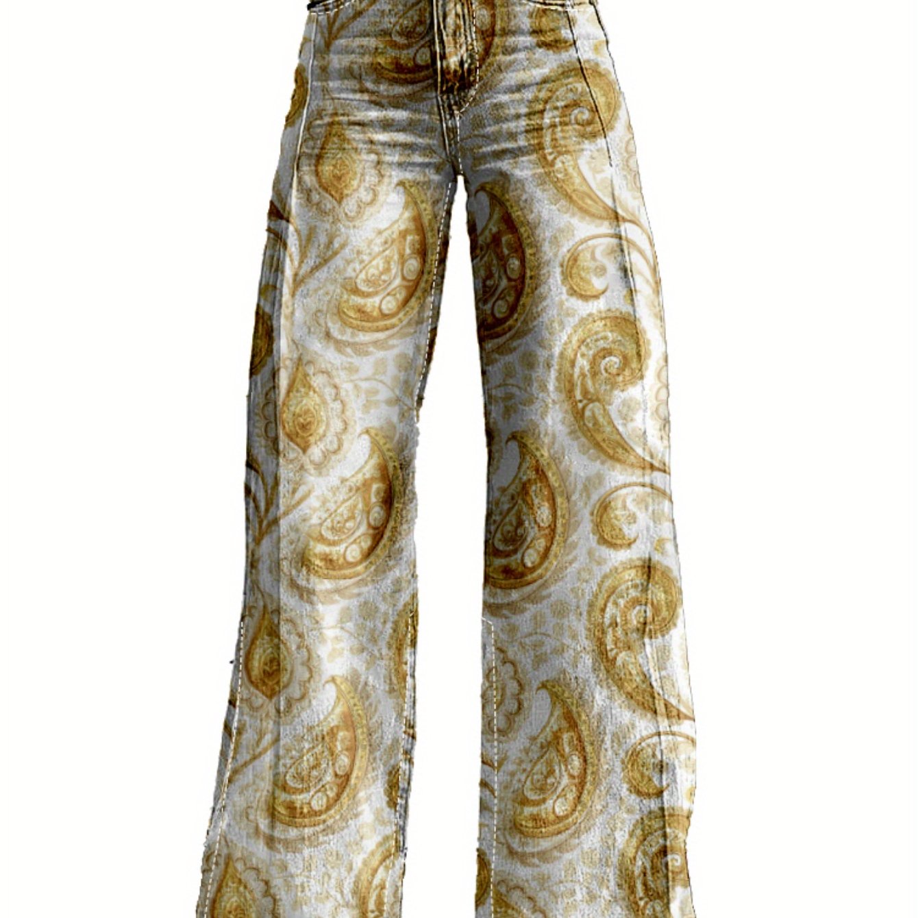 3D Printed Women's High-Waisted Wide Leg Pants - Abstract Floral Print Y2K Style Loose Baggy Flared Floor-Length Trousers, Polyester Casual Comfortable Machine Washable for Spring & Autumn, Spring Fall Attire | Y2K Fashion |