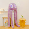 35.4-Inch Giant Plush Octopus Doll Pillow - Cute Long-Legged Stuffed Animal with Expressive Eyes, Soft Polyester Fabric, Green & Purple Options, Perfect for Youngsters' Room Decor, Birthday & Holiday Gifts