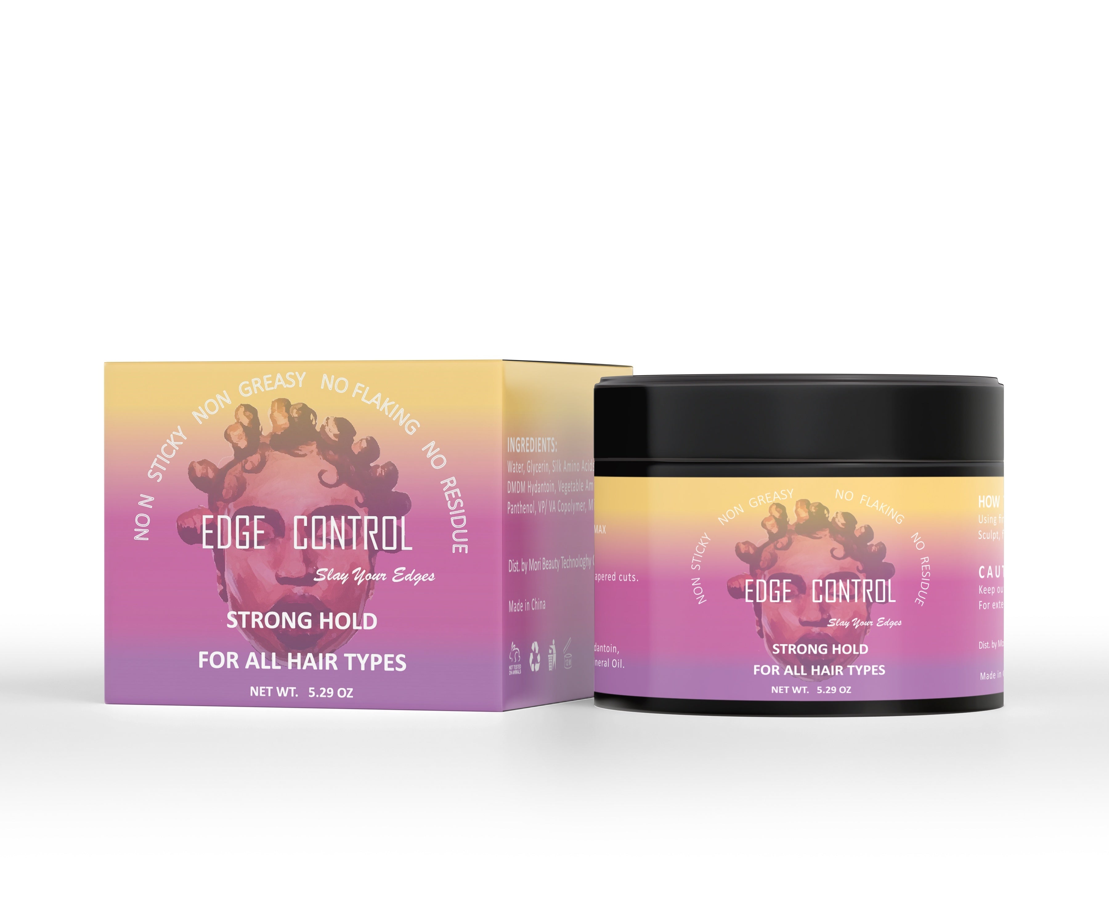Edge Control Strong Hold Hair Non-Greasy Slay Edge Smoother Hair Styling Wax