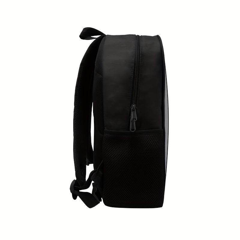 Black Queen Crown Print Backpack: Large Capacity, Lightweight, and Durable for Travel and School - Vegan Friendly
