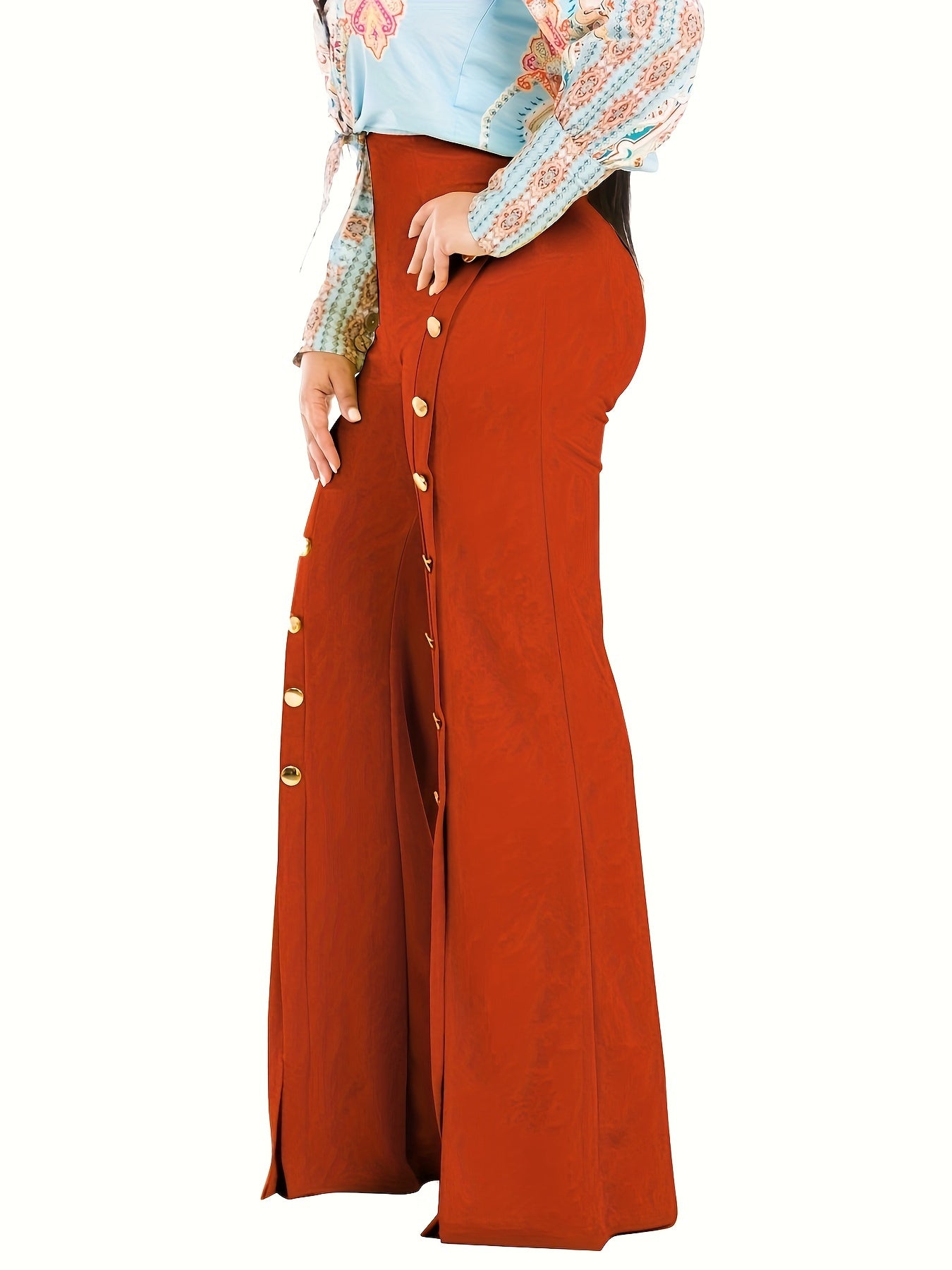 Women High Waisted Stretchy Bootcut Pull On Dress Pants For Women Casual Office Work Trousers