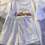 New Summer Outfit for Girls, a Two-Piece Set Featuring a Short-Sleeve T-Shirt And Casual Shorts for Older Children, for Outdoor
