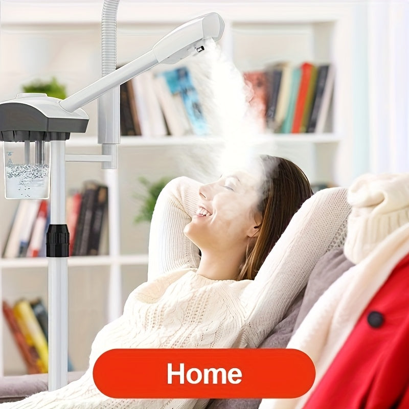 Facial Steamer Professional 2 In 1 Ozone With 5X Magnifying Lamp On Wheels For Spa, Beauty Salon And Home Use, 2-in-1 Esthetician Steamer On Wheels With Ozone And Hot Mist, Ionic Facial Steamer For Facial Deep Cleaning And Mo