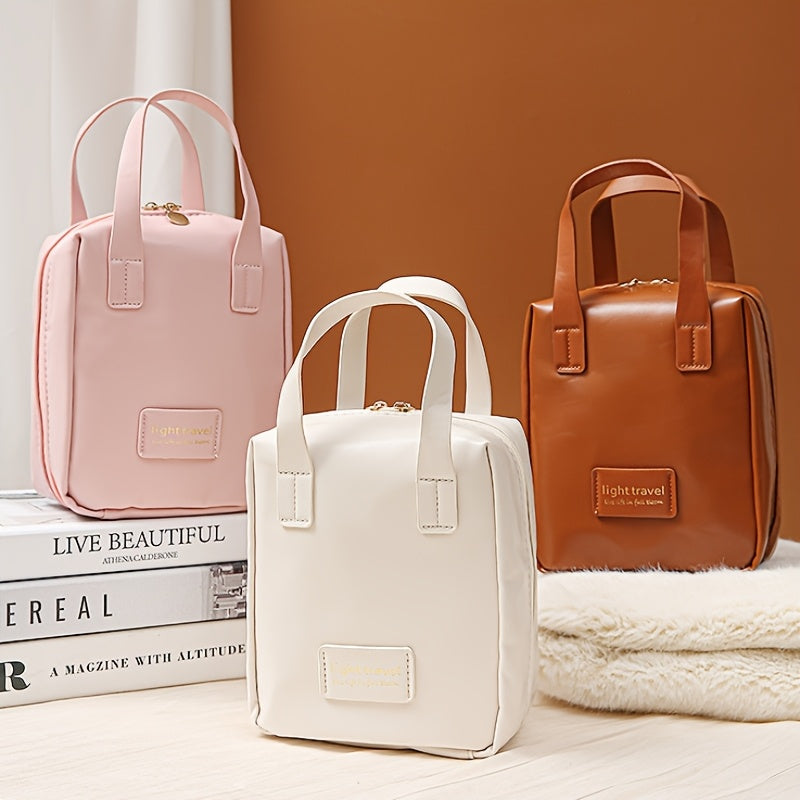 An exquisite and practical makeup bag, compact and high-end hand-held cosmetic storage bag, good-looking travel toiletry bag, essential for traveling