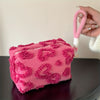 Sweet and Lovely Heart Hand Carry Pillow Bag Cosmetic Bag, Essential Travel Item for Women, Skin Care Storage Bag, Cosmetic Bag, Coin Lipstick Cosmetic Storage Bag, Travel Bag Storage Bag, Sanitary Napkin Storage Bag, Makeup
