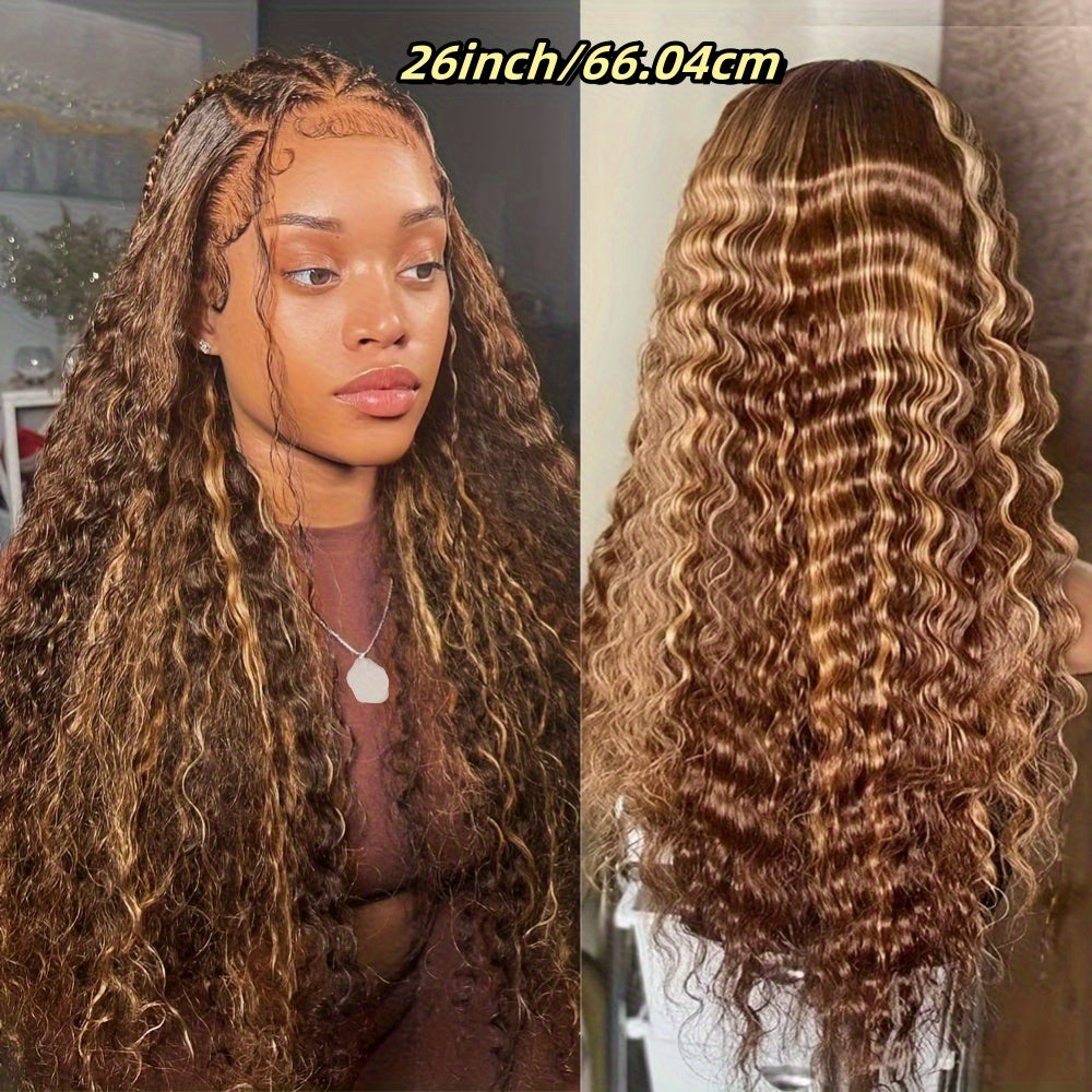 Highlight 200 Density 360 360 Frontal Closure Only Wig Full Hd Lace Front Wig 20 Inch P427 Deep Wave Lace Frontal Wig Real Human Hair For Women