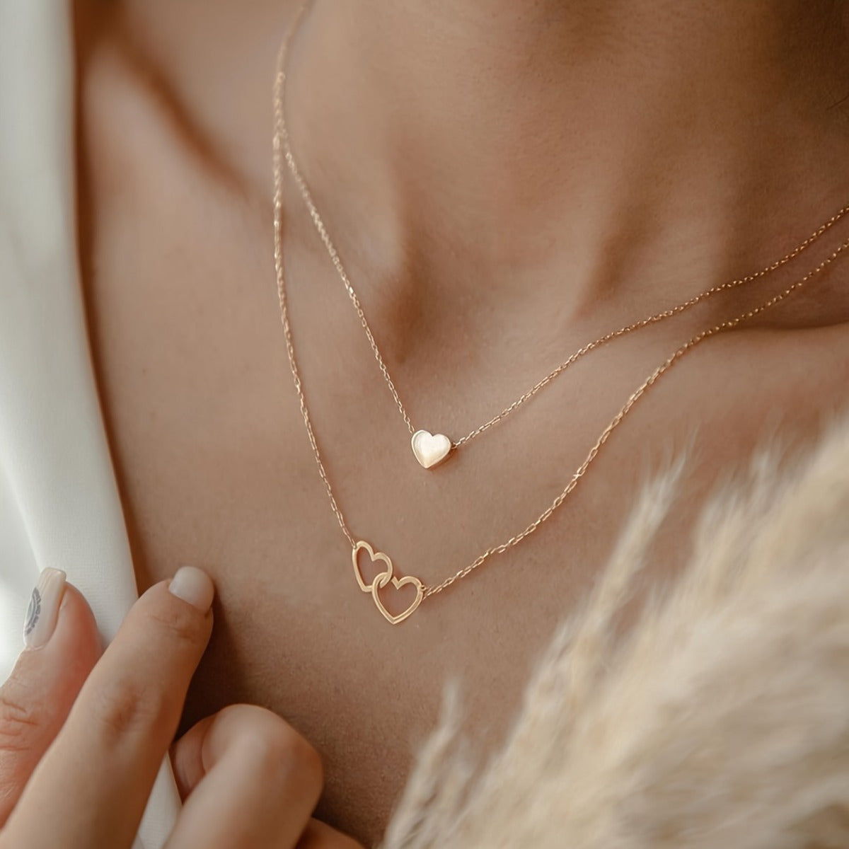 10pcs Vintage Luxury Necklace Set, Heart & Geometric Pendants, Snake Chains & OT Clasp, Alloy, for Daily Wear & Parties, Ideal Valentine'S Day Gift, All-Season Jewelry Collection