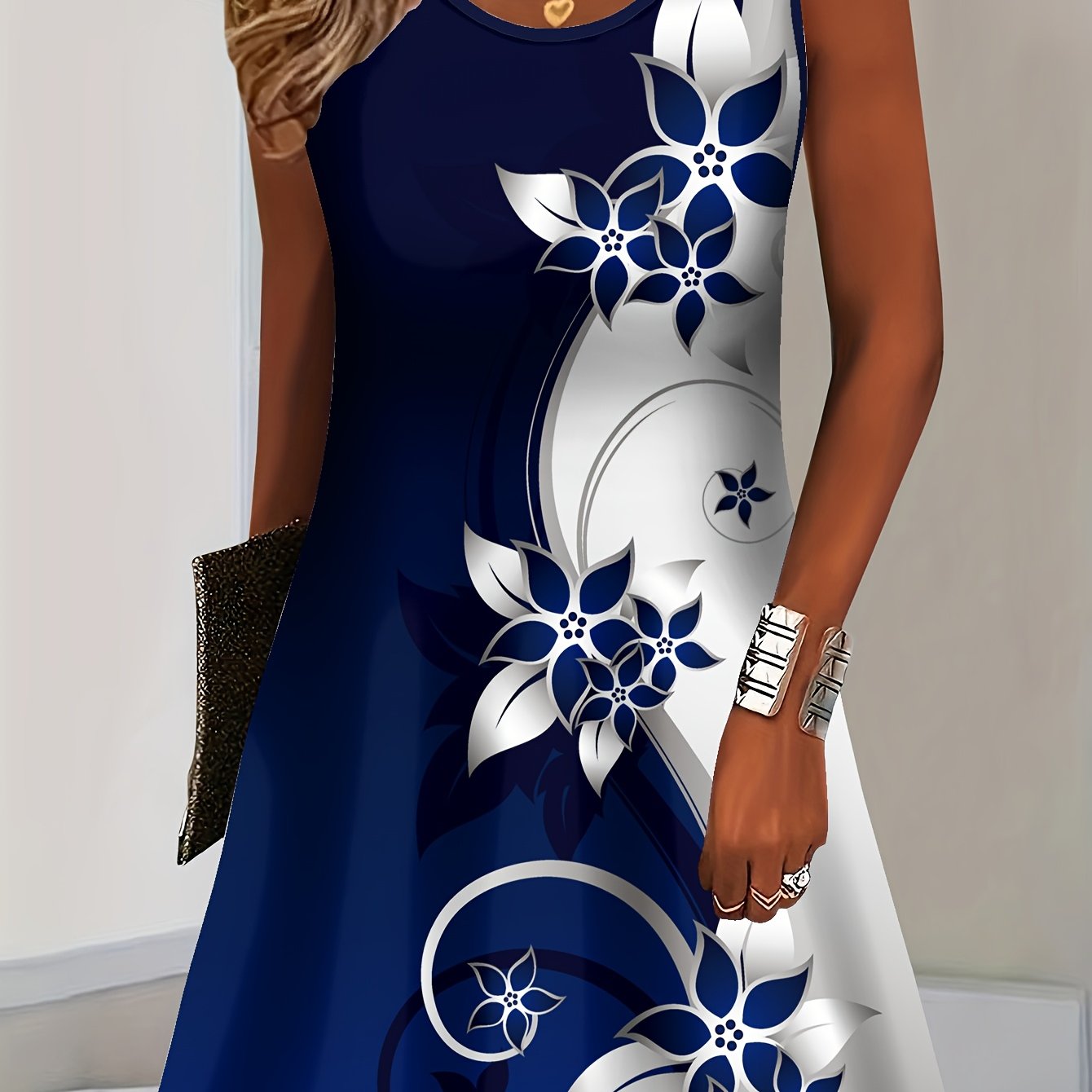 Women'S Floral Casual Sleeveless Dress