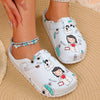 Women's Cute Cartoon EVA Clogs, Non-Slip Breathable Lightweight Footwear, Versatile Garden & Beach Casual Shoes