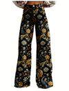 3D Printed Imitation Jeans Wide Leg Versatile Flared High Waisted Women'S Baggy Pants Abstract Geometry Element A Line Hanging Feel Casual Comfortable Loose Floor Length Pants Spring Autumn Polyester Y2K