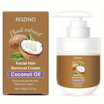 ROZINO Coconut Hair Removal Cream – Fast-Acting, Hypoallergenic Formula for Lips, Legs, Arms & Underarms – Safe for All Skin Types
